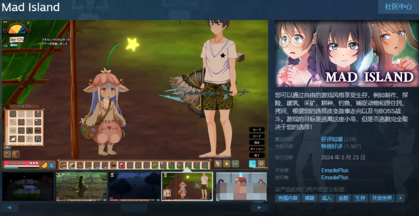 图片[3]-w1932  生存游戏 Mad Island V0.21 Steam官方中文版 [更新/1.3G]-11