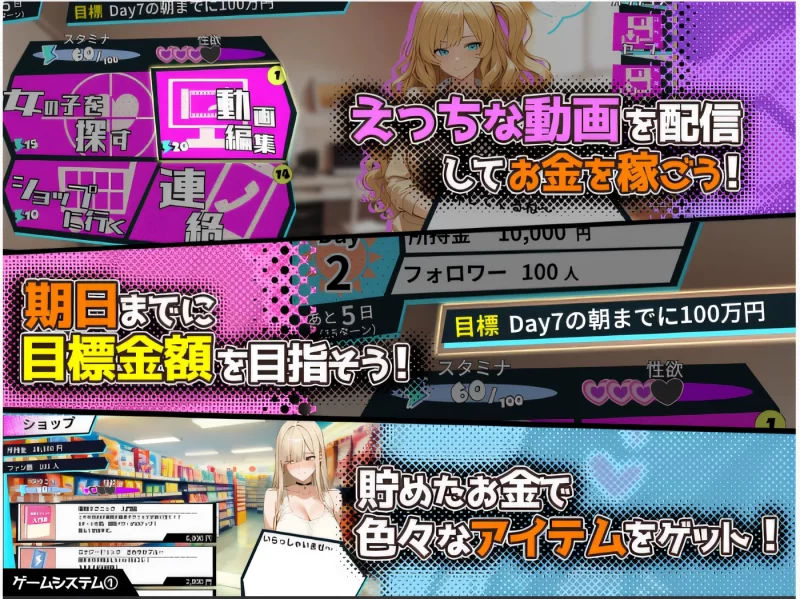 图片[2]-a8149催眠！！ 一款通过偷拍在街上行走的女子并进行直播从而成为大富翁的游戏 Ver1.00 汉化版【PC/1.6G/新作】-11